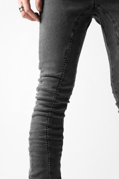 画像をギャラリービューアに読み込む, thomkrom OVER LOCKED SKINNY TROUSERS / FADE STRETCH DENIM (DARK GREY)