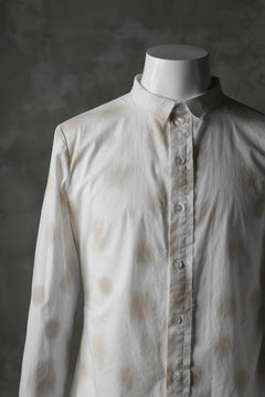 画像をギャラリービューアに読み込む, Aleksandr Manamis Raw Hallf Collar Shirt / Tea Stain Dot