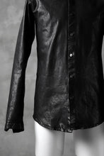 Load image into Gallery viewer, ISAMU KATAYAMA BACKLASH exclusive LEATHER SHIRT / ITALY SHOULDER 0.6mm (BLACK)