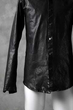 Load image into Gallery viewer, ISAMU KATAYAMA BACKLASH exclusive LEATHER SHIRT / ITALY SHOULDER 0.6mm (BLACK)