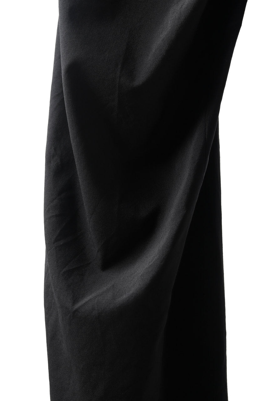画像をギャラリービューアに読み込む, COLINA W-TUCK PANTS / WASHABLE WOOL TROPICAL (BLACK)