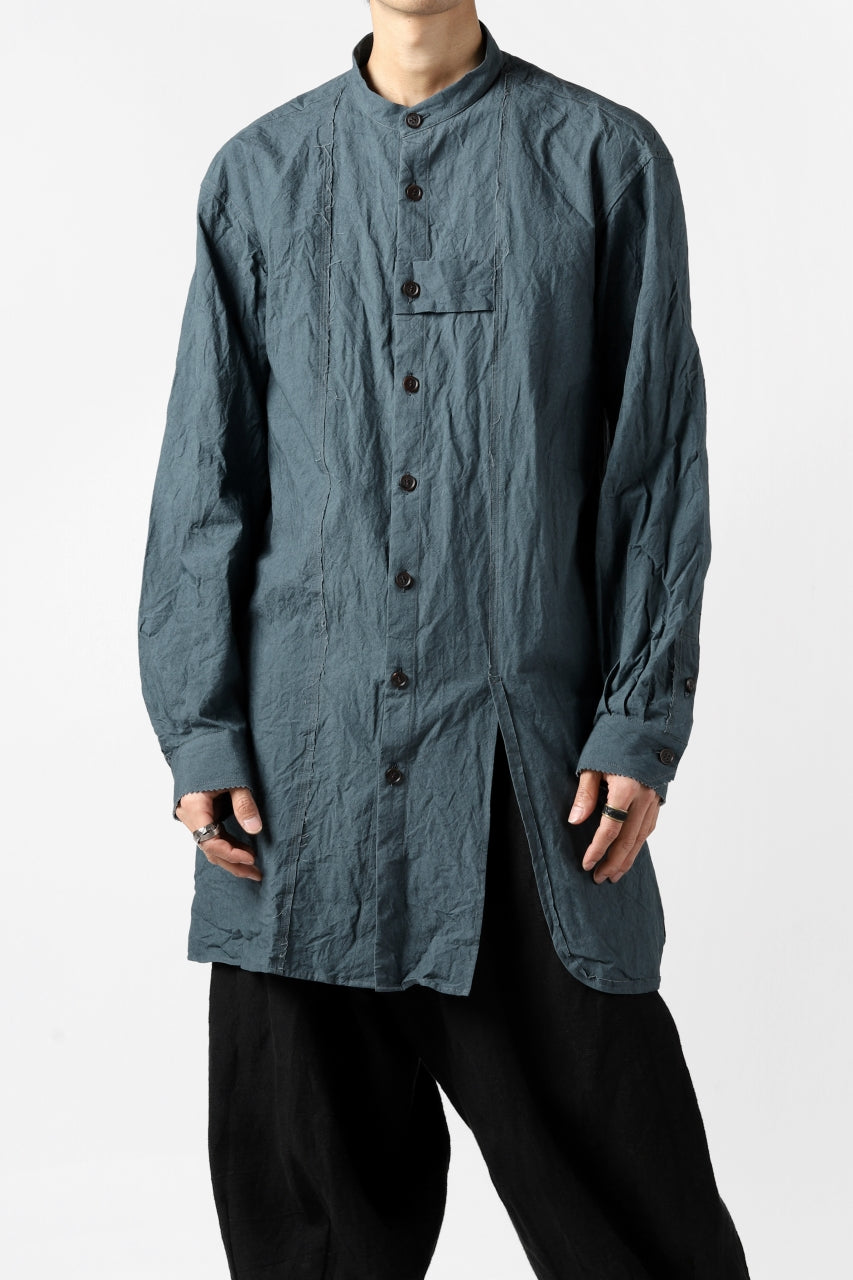 画像をギャラリービューアに読み込む, YUTA MATSUOKA semi long shirts / triple wash typewriter (light blue)