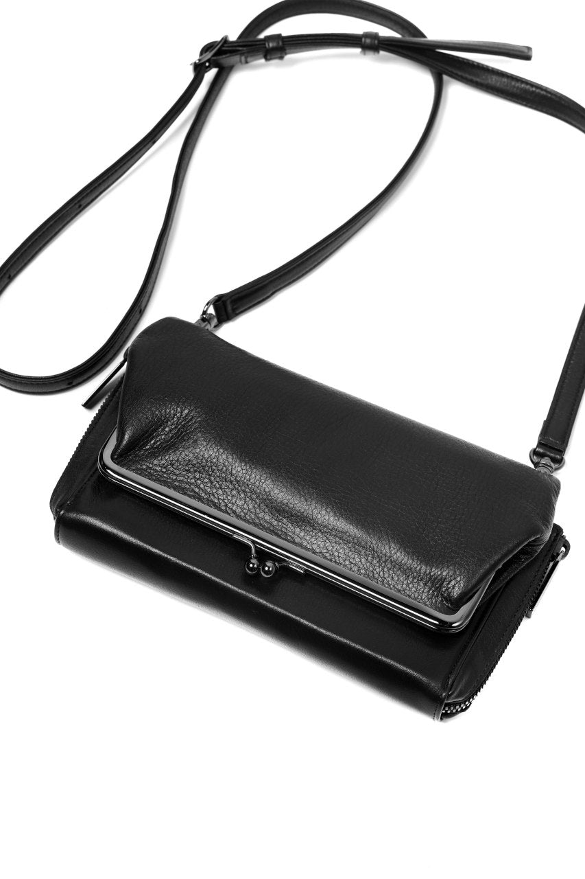 画像をギャラリービューアに読み込む, discord Yohji Yamamoto CLASP ZIP WALLET with SHOULDER STRAP (BLACK)