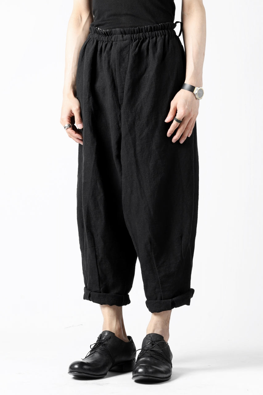 画像をギャラリービューアに読み込む, YUTA MATSUOKA easy darts pants / sofa linen (black)