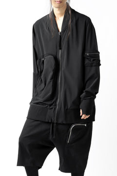 画像をギャラリービューアに読み込む, thomkrom RADICAL ZIP-POC TECH BOMBER JACKET (BLACK)