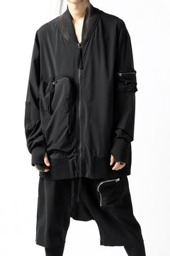 画像をギャラリービューアに読み込む, thomkrom RADICAL ZIP-POC TECH BOMBER JACKET (BLACK)