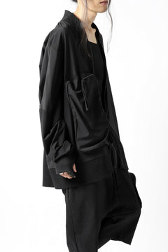 画像をギャラリービューアに読み込む, thomkrom RADICAL ZIP-POC TECH BOMBER JACKET (BLACK)