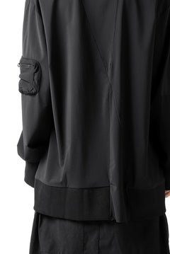 画像をギャラリービューアに読み込む, thomkrom RADICAL ZIP-POC TECH BOMBER JACKET (BLACK)