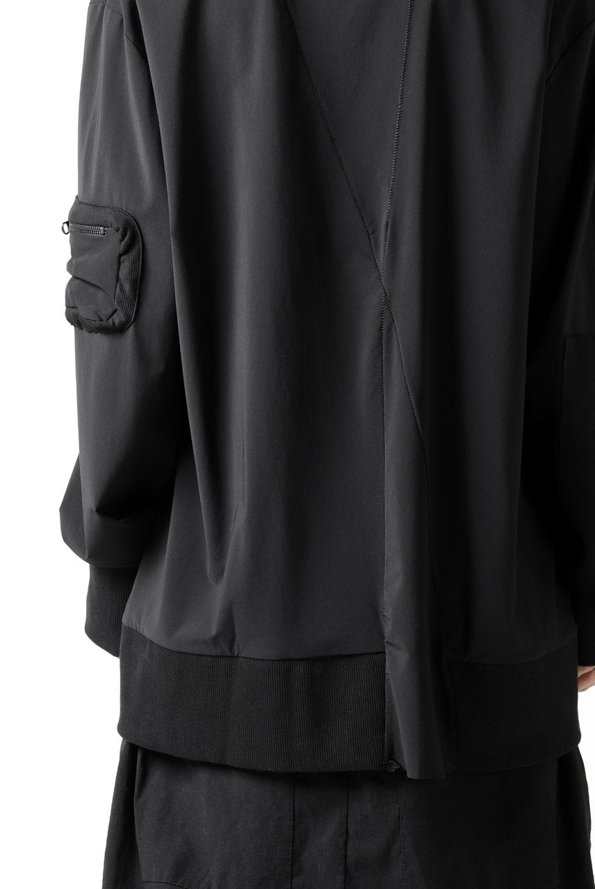 画像をギャラリービューアに読み込む, thomkrom RADICAL ZIP-POC TECH BOMBER JACKET (BLACK)