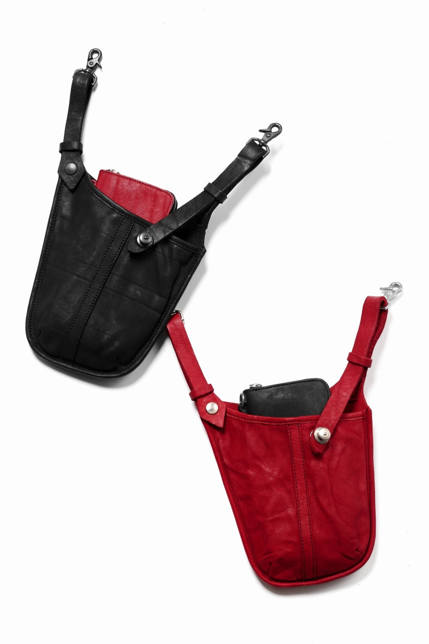 Load image into Gallery viewer, ISAMU KATAYAMA BACKLASH WAIST HANG BAG / DOUBLE-SHOULDER OBJECT DYED (BLACK)