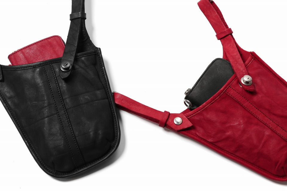 Load image into Gallery viewer, ISAMU KATAYAMA BACKLASH WAIST HANG BAG / DOUBLE-SHOULDER OBJECT DYED (RED)