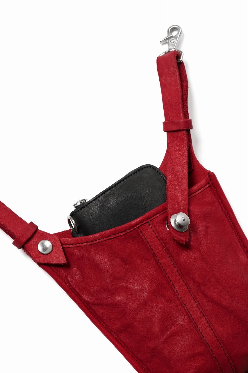 Load image into Gallery viewer, ISAMU KATAYAMA BACKLASH WAIST HANG BAG / DOUBLE-SHOULDER OBJECT DYED (RED)