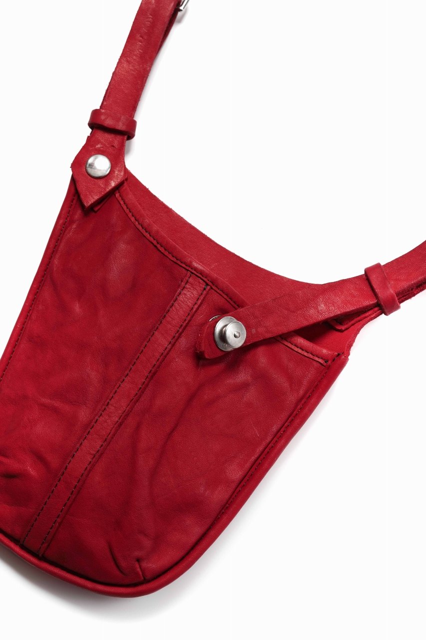 Load image into Gallery viewer, ISAMU KATAYAMA BACKLASH WAIST HANG BAG / DOUBLE-SHOULDER OBJECT DYED (RED)