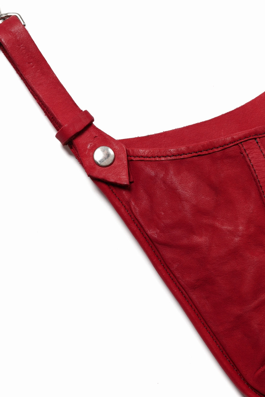 Load image into Gallery viewer, ISAMU KATAYAMA BACKLASH WAIST HANG BAG / DOUBLE-SHOULDER OBJECT DYED (RED)