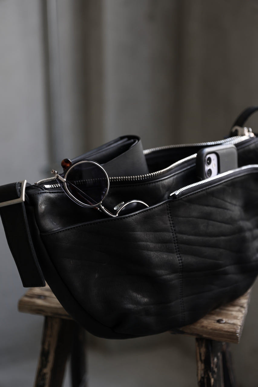 Load image into Gallery viewer, ISAMU KATAYAMA BACKLASH SHOULDER BAG / DOUBLE-SHOULDER OBJECT DYED (BLACK)