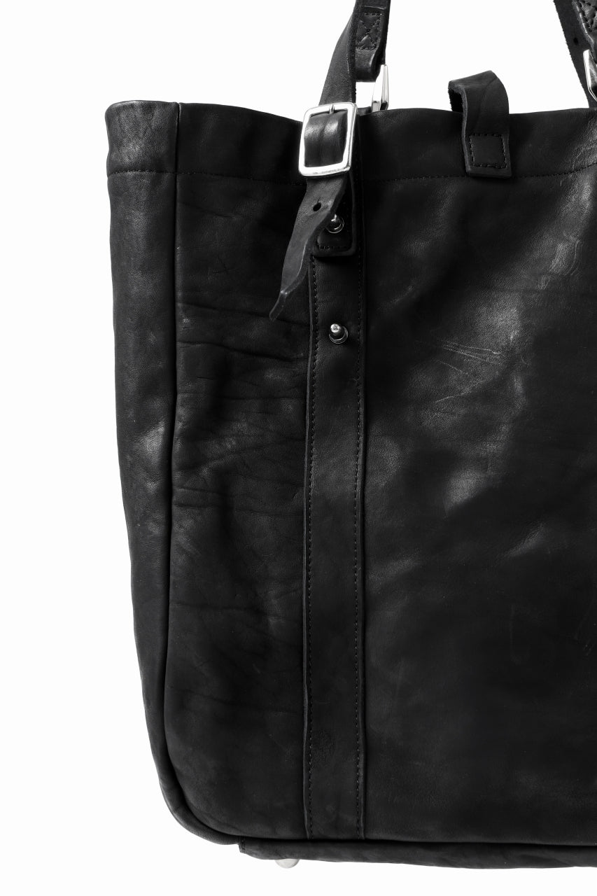 画像をギャラリービューアに読み込む, ISAMU KATAYAMA BACKLASH TOTE BAG / DOUBLE SHOULDER OBJECT DYED (BLACK)