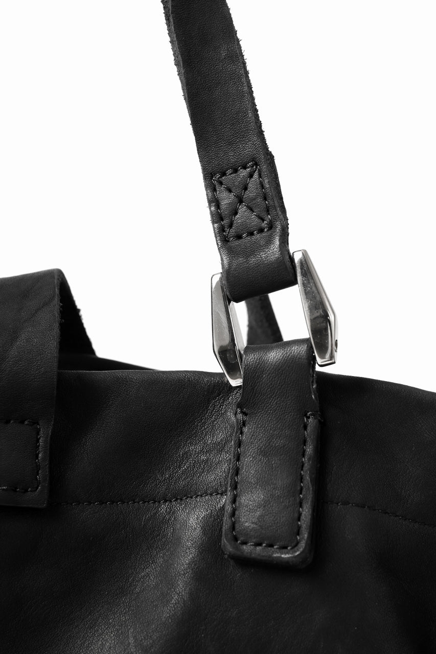 Load image into Gallery viewer, ISAMU KATAYAMA BACKLASH TOTE BAG / DOUBLE SHOULDER OBJECT DYED (BLACK) ※