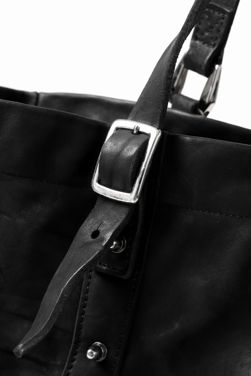 画像をギャラリービューアに読み込む, ISAMU KATAYAMA BACKLASH TOTE BAG / DOUBLE-SHOULDER OBJECT DYED (BLACK)