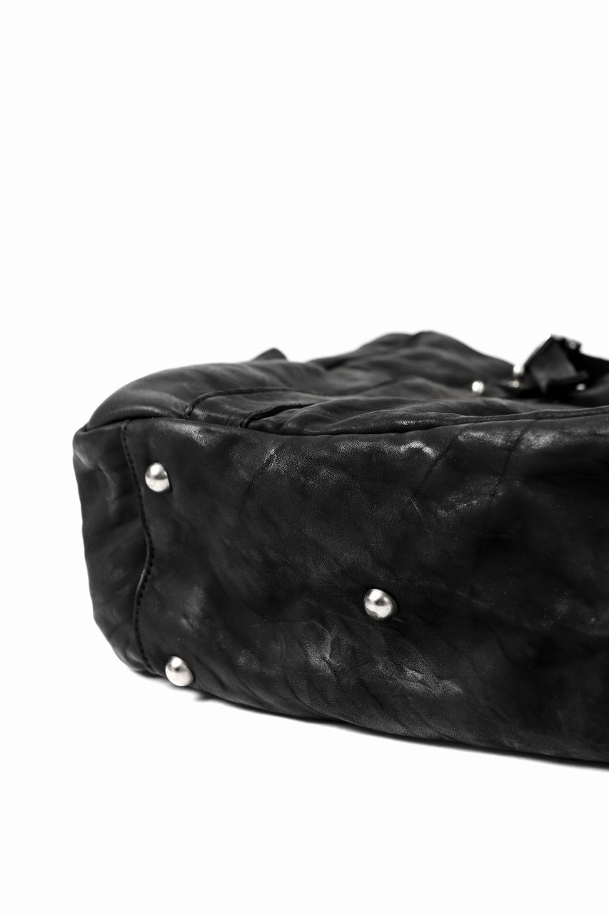 Load image into Gallery viewer, ISAMU KATAYAMA BACKLASH TOTE BAG / DOUBLE SHOULDER OBJECT DYED (BLACK) ※