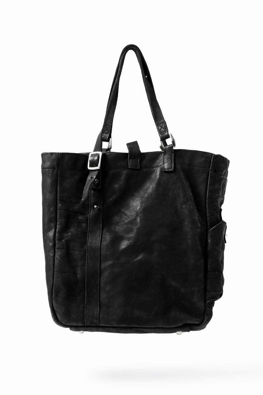 Load image into Gallery viewer, ISAMU KATAYAMA BACKLASH TOTE BAG / DOUBLE SHOULDER OBJECT DYED (BLACK) ※