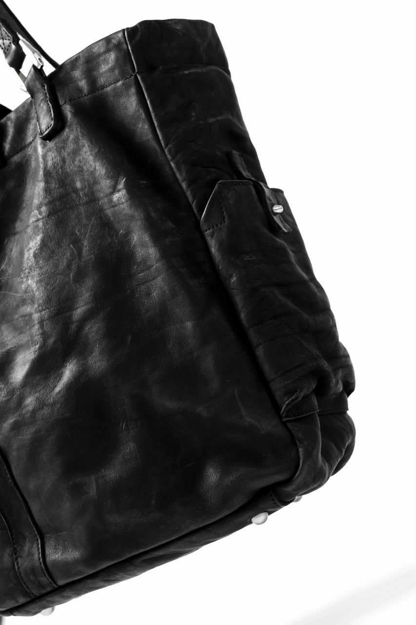 Load image into Gallery viewer, ISAMU KATAYAMA BACKLASH TOTE BAG / DOUBLE SHOULDER OBJECT DYED (BLACK) ※