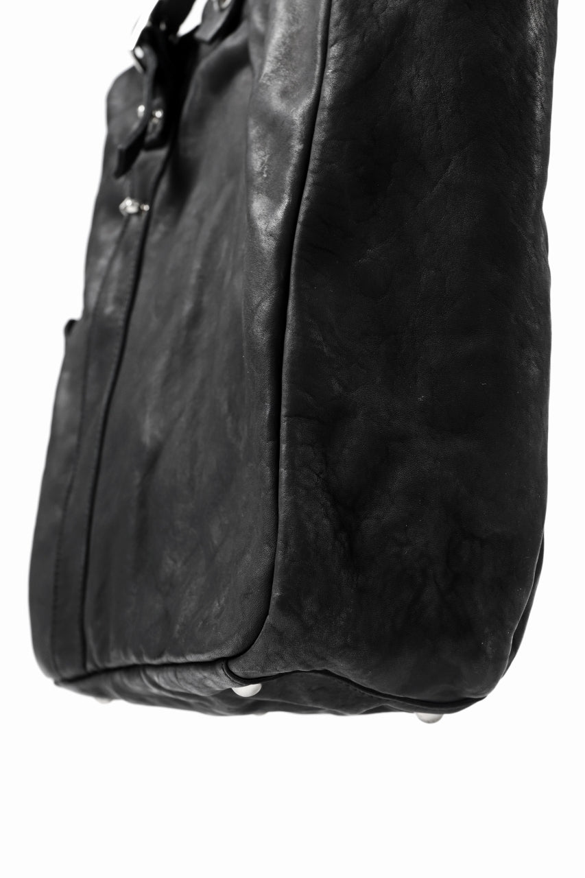 Load image into Gallery viewer, ISAMU KATAYAMA BACKLASH TOTE BAG / DOUBLE SHOULDER OBJECT DYED (BLACK) ※
