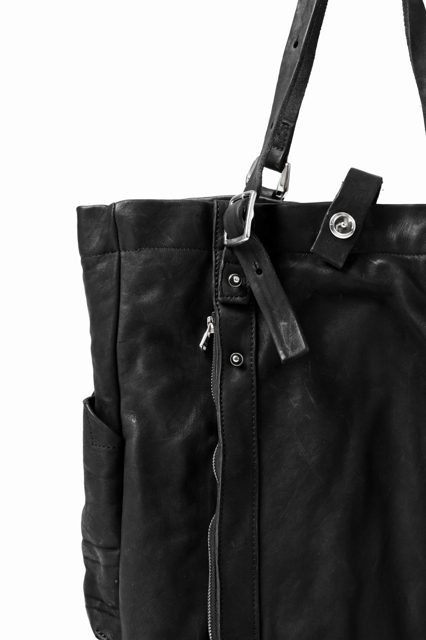 画像をギャラリービューアに読み込む, ISAMU KATAYAMA BACKLASH TOTE BAG / DOUBLE SHOULDER OBJECT DYED (BLACK)