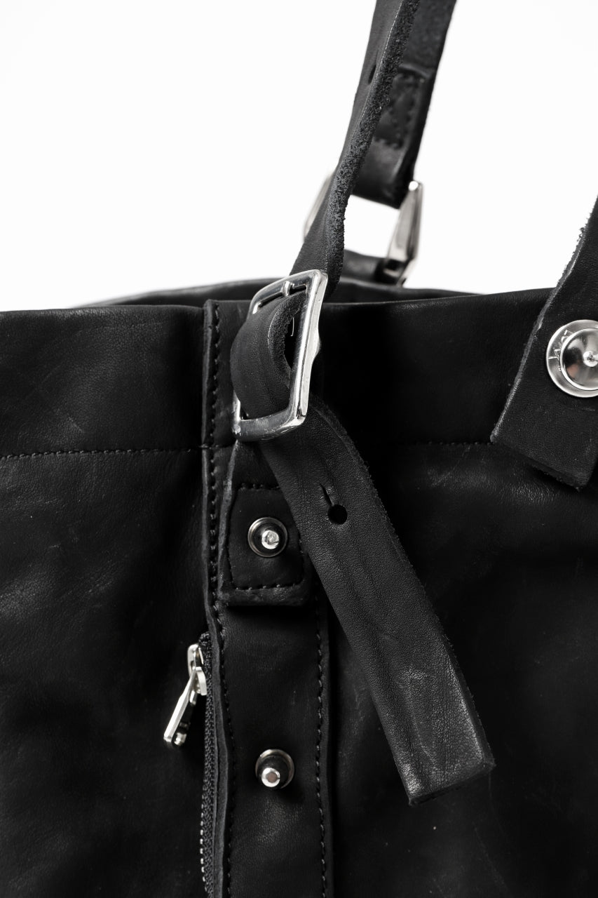 Load image into Gallery viewer, ISAMU KATAYAMA BACKLASH TOTE BAG / DOUBLE SHOULDER OBJECT DYED (BLACK) ※