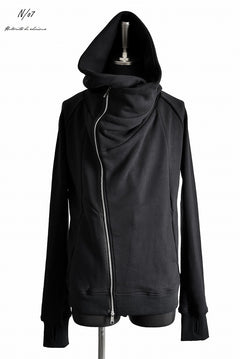画像をギャラリービューアに読み込む, N/07  "MAUSK Detail" Big Hooded Half bias neck Short parka -With Finger Out- (BLACK)
