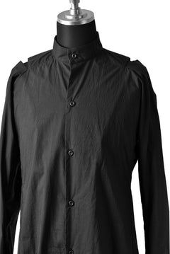 Load image into Gallery viewer, N/07 "MAUSK Detail" SLIT-SHOULDER LONG SHIRT (BLACK)