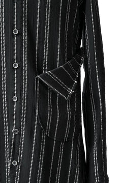 画像をギャラリービューアに読み込む, SOSNOVSKA LONG STRIPED SHIRT (BLACK×SILVER STRIPE)
