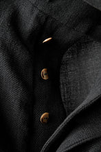 Load image into Gallery viewer, blackcrow linen-cotton woven short trousers (BLACK)