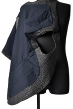Load image into Gallery viewer, blackcrow tailor vest (wool linen fulling) (GREY)