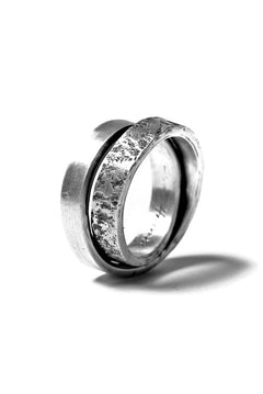 画像をギャラリービューアに読み込む, Holzpuppe Double banded Silver ring texture-1