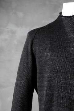 Load image into Gallery viewer, blackcrow raglan zip blouson / cotton&hemp double faces (charcoal)