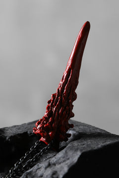 画像をギャラリービューアに読み込む, GASPARD HEX Small Horn bronze with red coating / 60cm chain