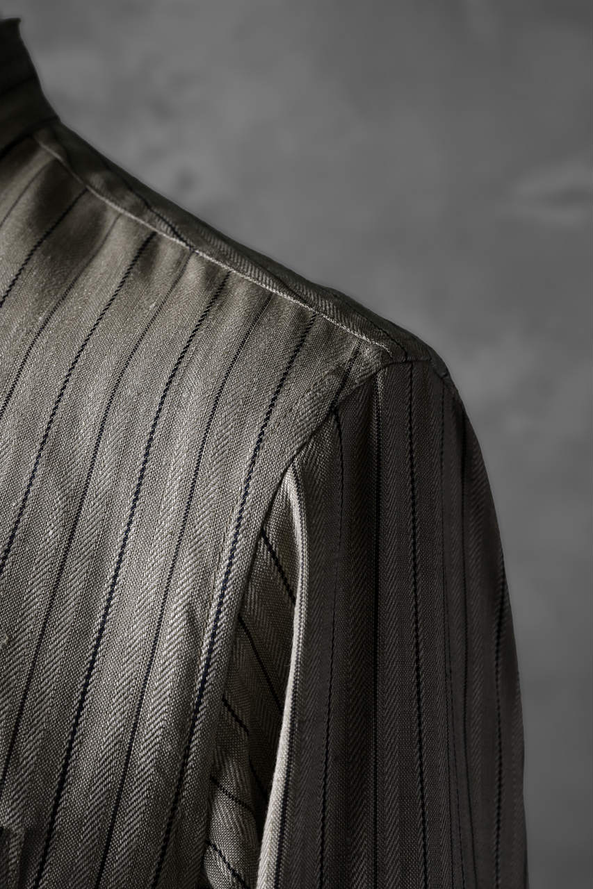 Load image into Gallery viewer, KLASICA STRIPED HERRINGBONE LINEN SHIRT / GARMENT WASHED (BEIGE)