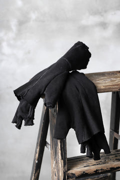 画像をギャラリービューアに読み込む, thomkrom LAYERED FINGER GLOVES / JERSEY OVERLOCKED (BLACK)