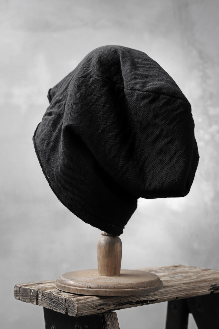 画像をギャラリービューアに読み込む, thomkromBEANY CAP / JERSEY OVERLOCKED (BLACK)