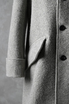 画像をギャラリービューアに読み込む, sus-sous foot guards great coat / W100 Harris melton raised washer (TOP GREY BEIGE)