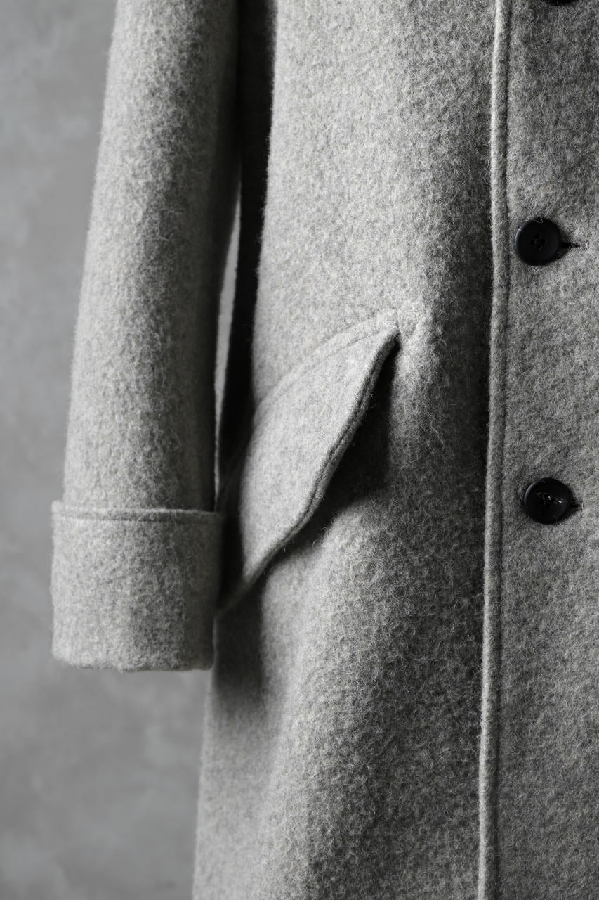 画像をギャラリービューアに読み込む, sus-sous foot guards great coat / W100 Harris melton raised washer (TOP GREY BEIGE)
