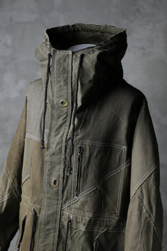 画像をギャラリービューアに読み込む, BACKLASH x LOOM exclusive RECONSTRUCTIVE HOODED JACKET / VINTAGE MILITARY CANVAS