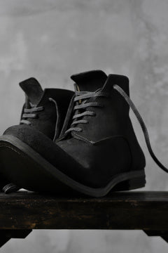 画像をギャラリービューアに読み込む, prtl "one make" Lace Up Boots (JAPAN Cow Reversed Leather / Hand Dyed BLACK)