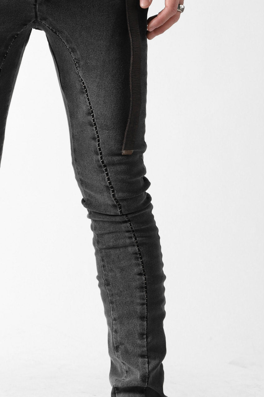 画像をギャラリービューアに読み込む, thomkrom OVER LOCKED SKINNY TROUSERS / FADE STRETCH DENIM (DARK GREY)