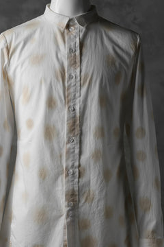 画像をギャラリービューアに読み込む, Aleksandr Manamis Raw Hallf Collar Shirt / Tea Stain Dot