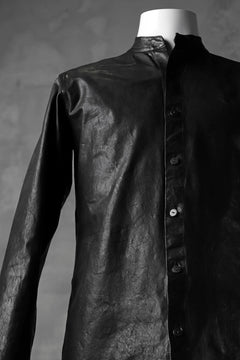 Load image into Gallery viewer, ISAMU KATAYAMA BACKLASH exclusive LEATHER SHIRT / ITALY SHOULDER 0.6mm (BLACK)