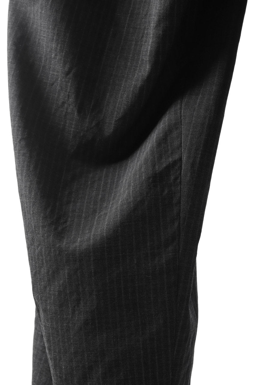 Load image into Gallery viewer, COLINA W-TUCK PANTS / WASHABLE WOOL TROPICAL (STRIPE)