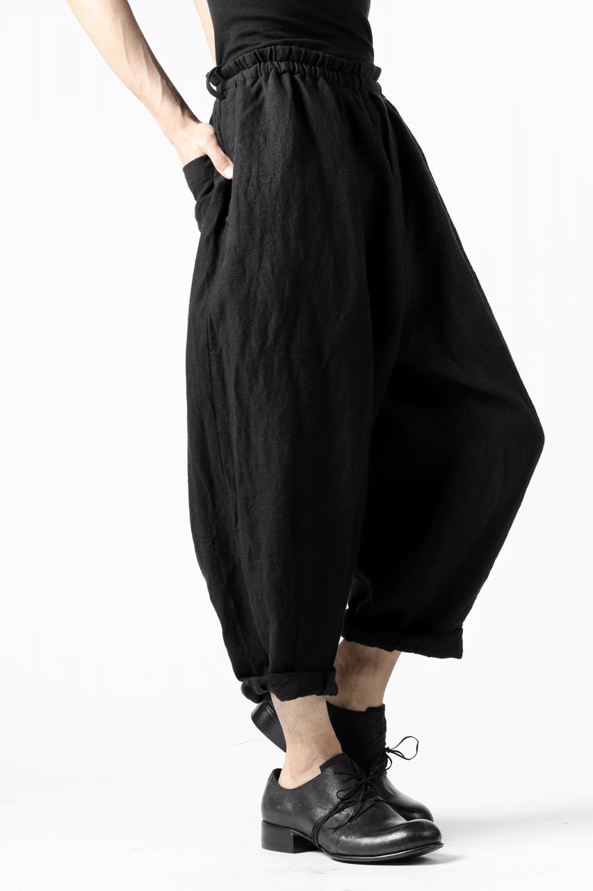 画像をギャラリービューアに読み込む, YUTA MATSUOKA easy darts pants / sofa linen (black)