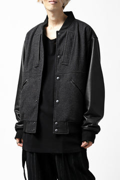 画像をギャラリービューアに読み込む, CHANGES VINTAGE REMAKE VARSITY JACKET (MULTI BLACK #B)