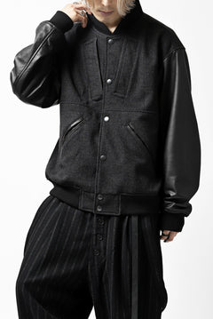 画像をギャラリービューアに読み込む, CHANGES VINTAGE REMAKE VARSITY JACKET (MULTI BLACK #B)